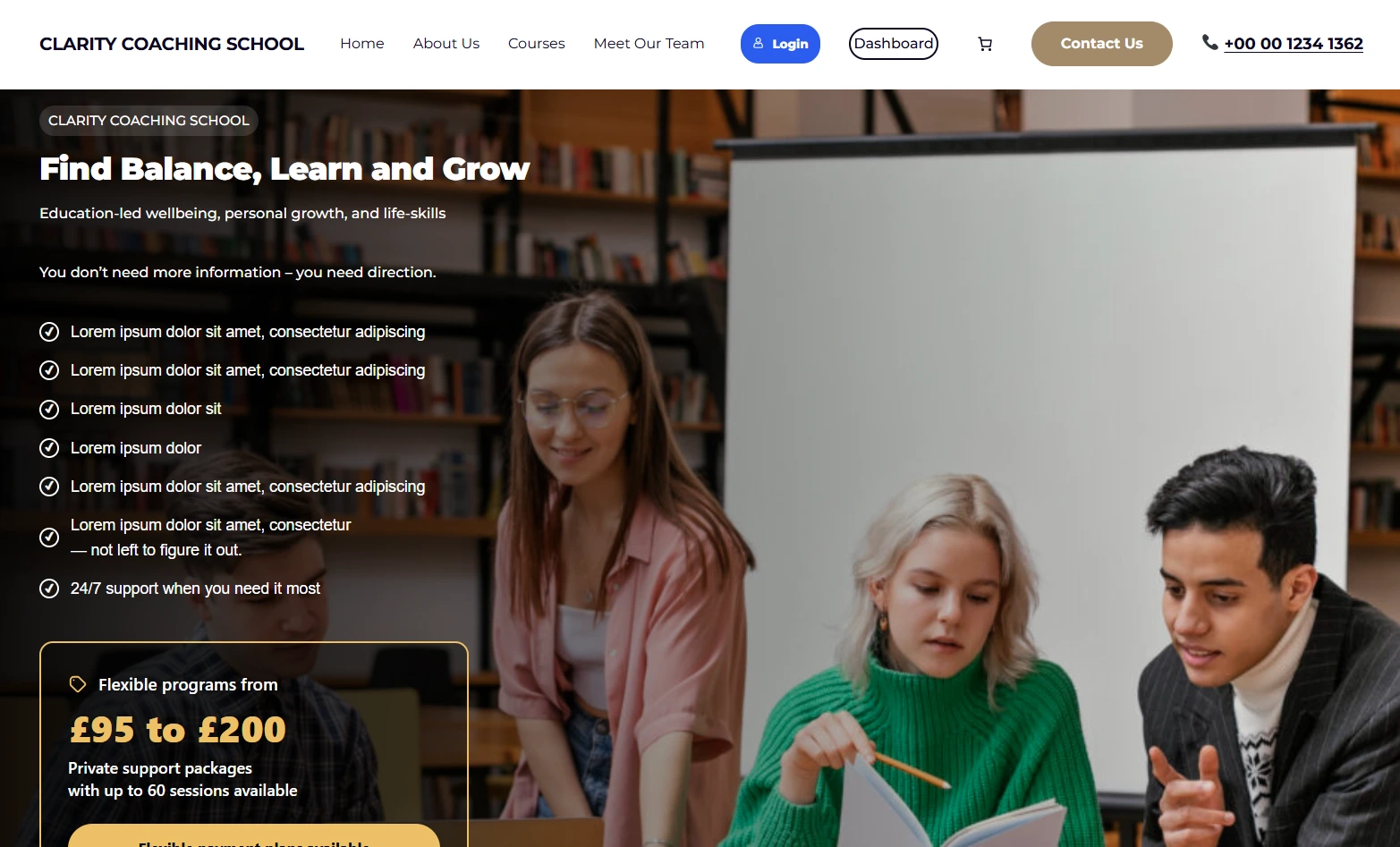 Clarity Coaching School website