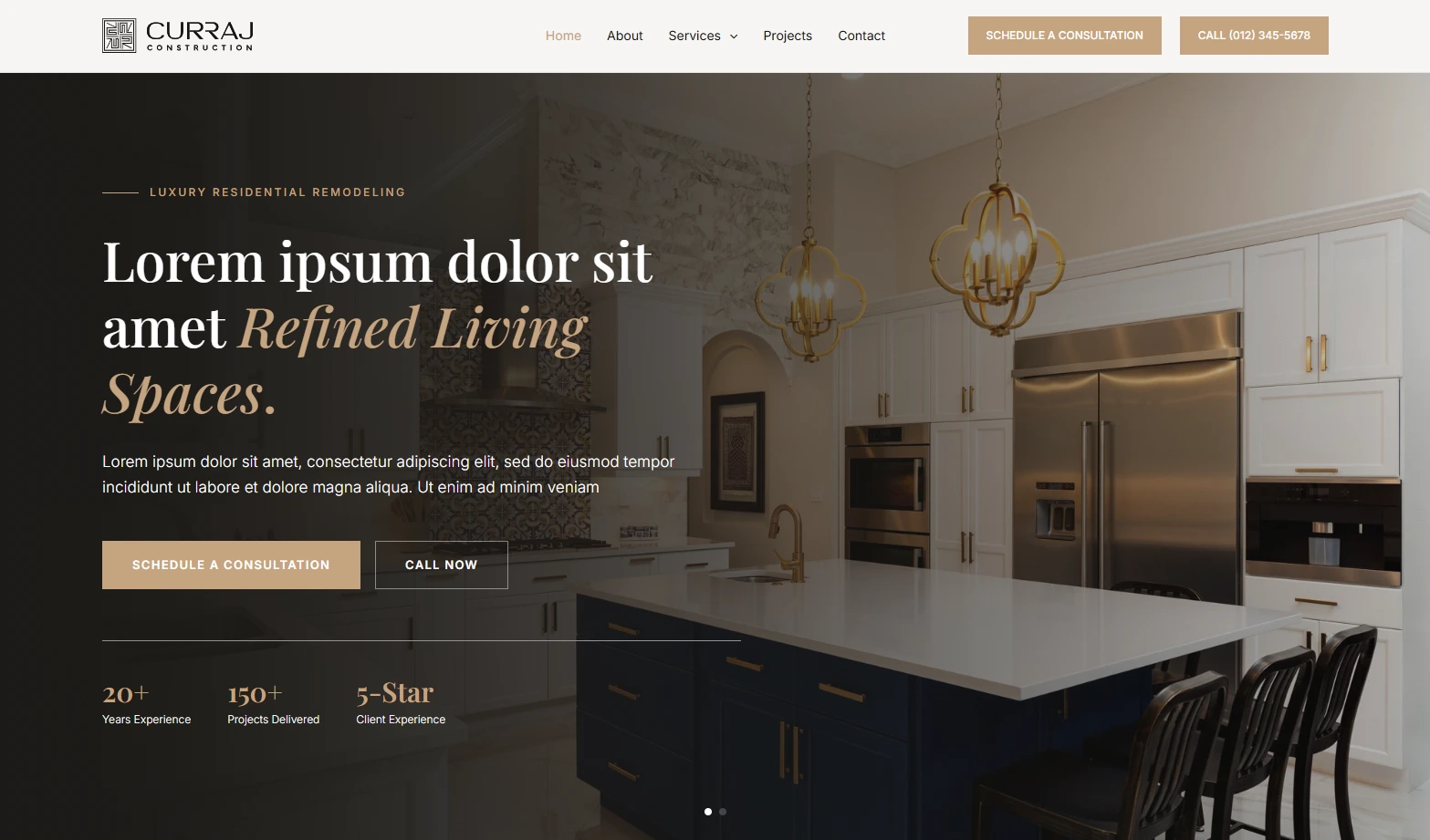Curraj Construction website