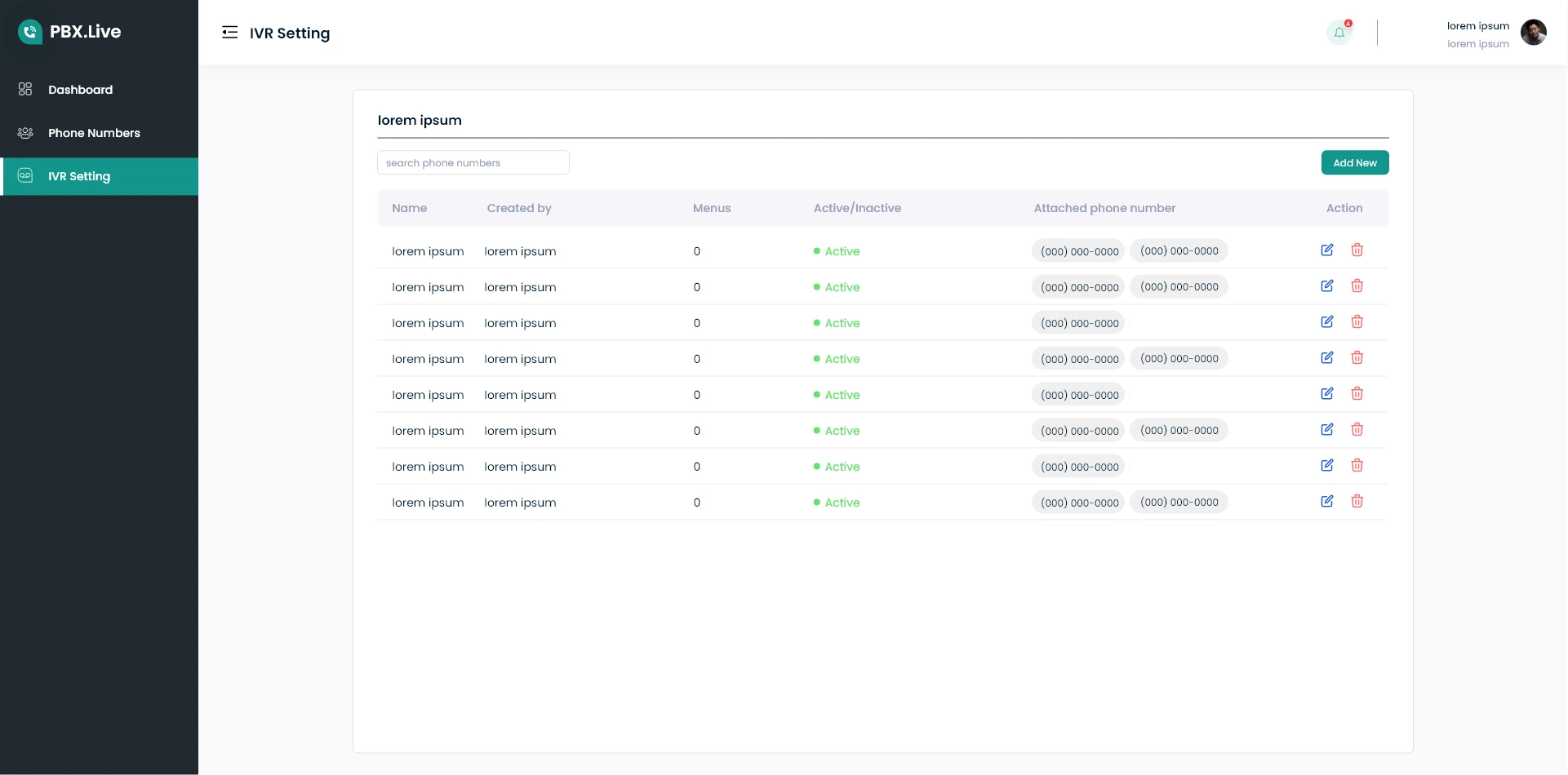 PBX interface